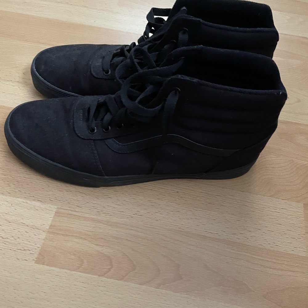 Vans ankle basketball size mens shoes all black size 13